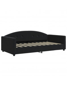 Divano Letto con Materasso Nero 90x190 cm in Velluto 2