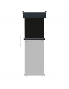 Tendalino Laterale per Balcone 65x250 cm Nero