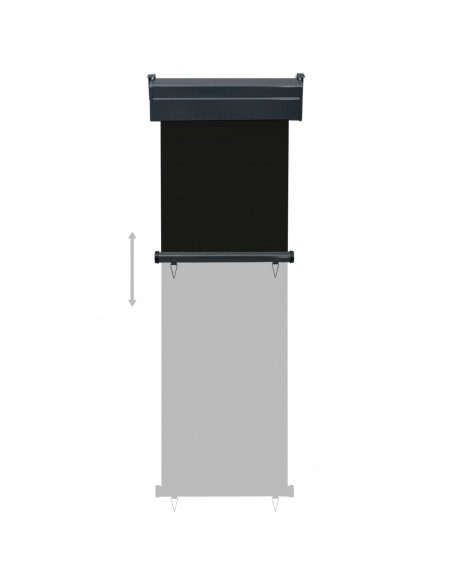 Tendalino Laterale per Balcone 65x250 cm Nero