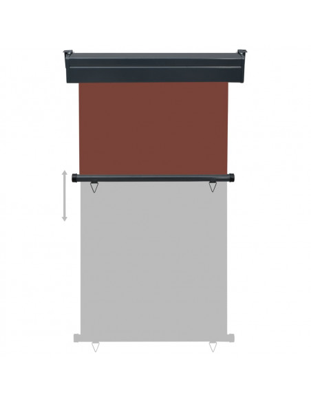 Tendalino Laterale per Balcone 105x250 cm Marrone