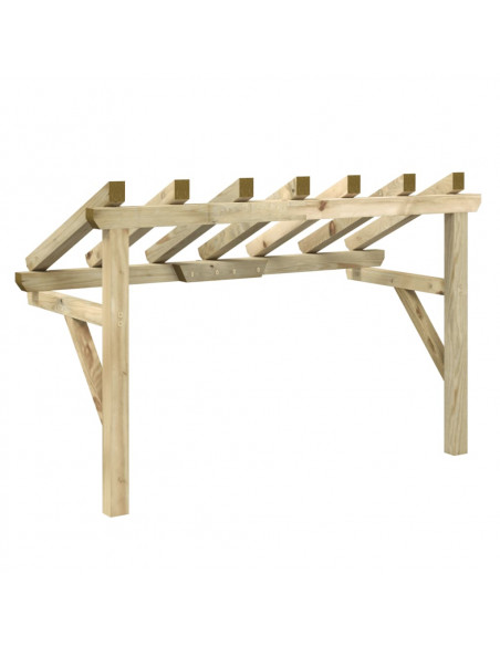 Tettoia per Porta d'Ingresso 200x100x100 cm in Legno di Pino