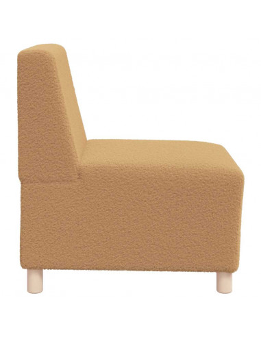 Divano Sedia Beige 55 cm Tessuto Riccio Simile alla Lana