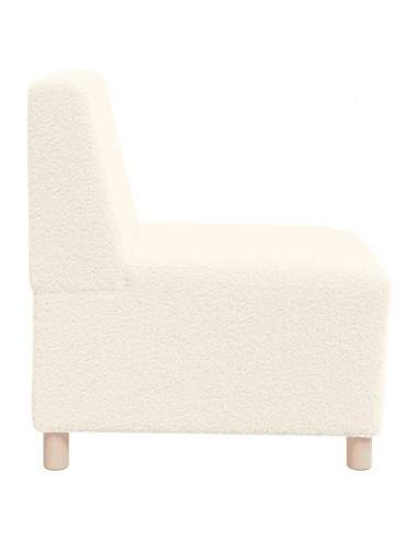Divano Sedia Crema 55 cm Tessuto Riccio Effetto Lana