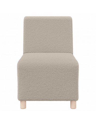 Divano Sedia Grigio Chiaro 55cm Tessuto Riccio Simile alla Lana