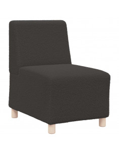 Divano Sedia Grigio Scuro 55 cm Tessuto Riccio Simile alla Lana