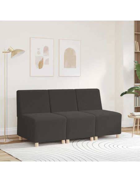 Divano Sedia Grigio Scuro 55 cm Tessuto Riccio Simile alla Lana