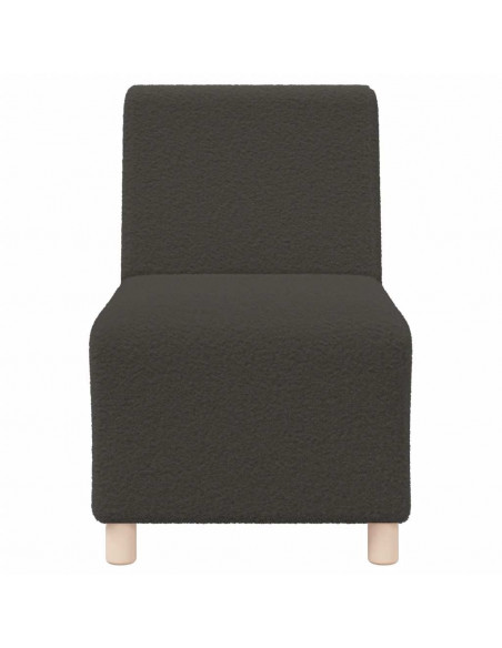 Divano Sedia Grigio Scuro 55 cm Tessuto Riccio Simile alla Lana