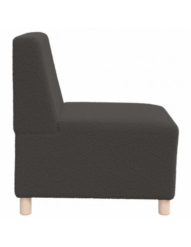 Divano Sedia Grigio Scuro 55 cm Tessuto Riccio Simile alla Lana