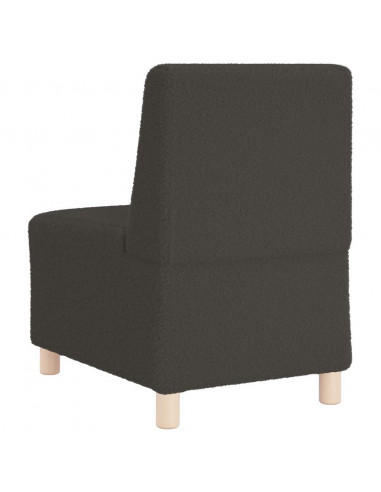 Divano Sedia Grigio Scuro 55 cm Tessuto Riccio Simile alla Lana