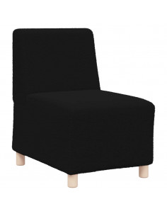 Divano Sedia Nero 55 cm Tessuto Riccio Simile alla Lana