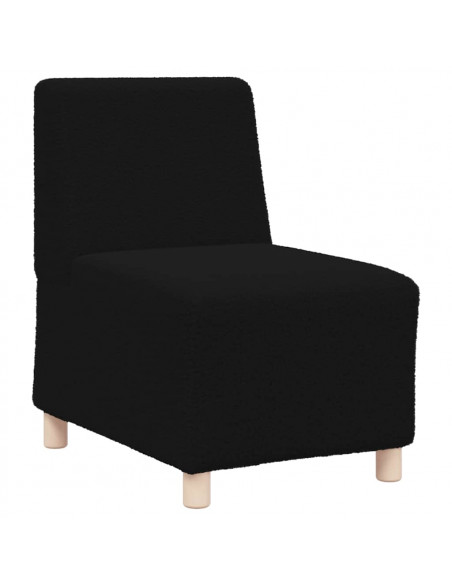Divano Sedia Nero 55 cm Tessuto Riccio Simile alla Lana