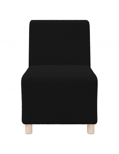 Divano Sedia Nero 55 cm Tessuto Riccio Simile alla Lana