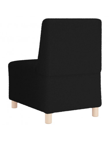 Divano Sedia Nero 55 cm Tessuto Riccio Simile alla Lana