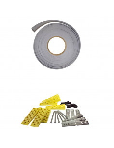 Porta Ingresso Antracite 100x200 cm in Alluminio e PVC