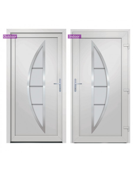 Porta Ingresso Bianca 98x200 cm in PVC