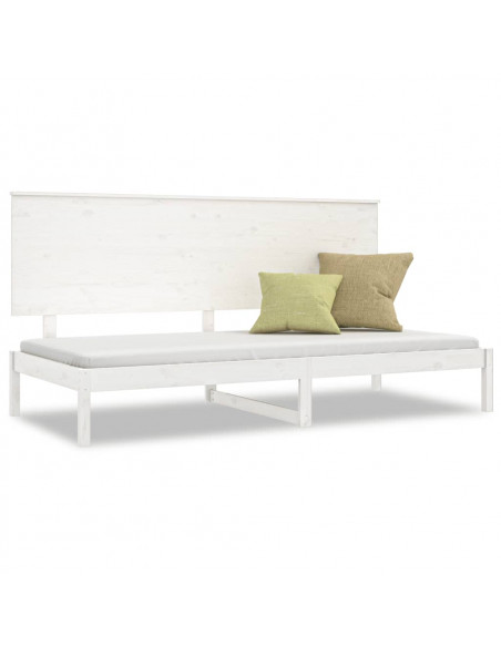 Dormeuse Bianca 80x200 cm in Legno Massello di Pino