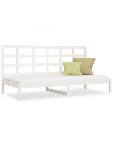 Dormeuse senza Materasso Bianca 80x200 cm Legno Massello Pino