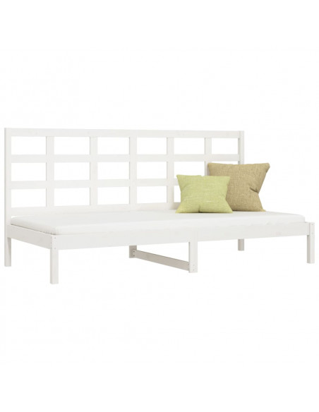 Dormeuse senza Materasso Bianca 80x200 cm Legno Massello Pino