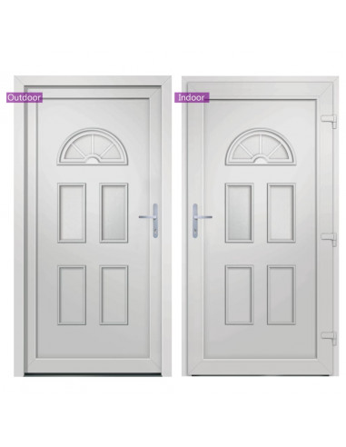 Porta Ingresso Bianca 88x190 cm in PVC