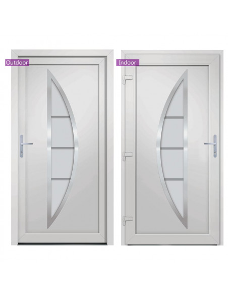 Porta Ingresso Bianca 108x200 cm in PVC