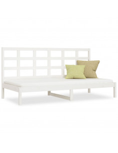 Dormeuse senza Materasso Bianca 80x200 cm Legno Massello Pino