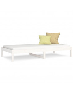 Dormeuse Bianca 80x200 cm in Legno Massello di Pino
