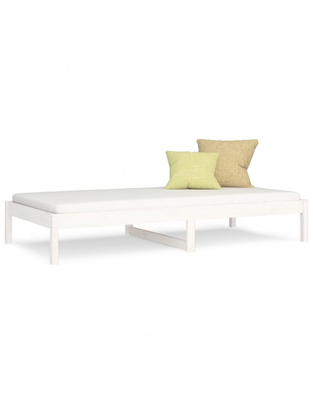 Dormeuse Bianca 80x200 cm in Legno Massello di Pino