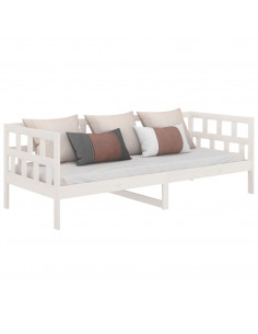 Dormeuse Bianca in Legno Massello di Pino 80x200 cm 2