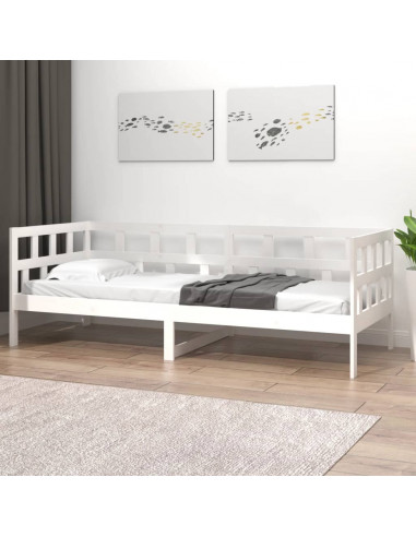 Dormeuse Bianca in Legno Massello di Pino 80x200 cm