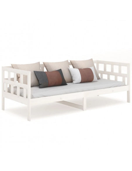 Dormeuse Bianca in Legno Massello di Pino 90x190 cm