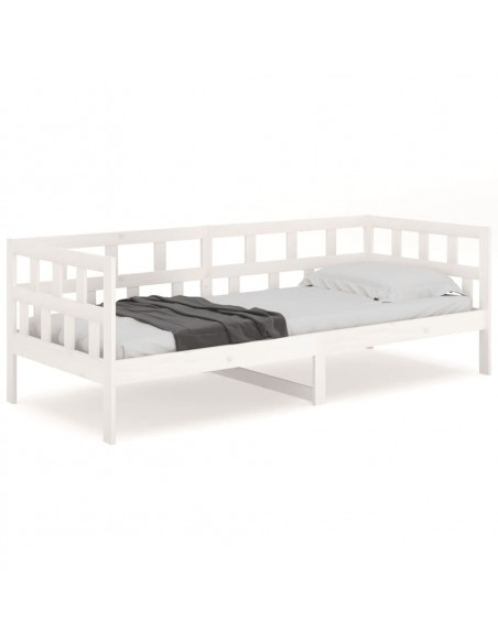 Dormeuse Bianca in Legno Massello di Pino 90x190 cm