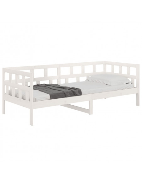 Dormeuse Bianca in Legno Massello di Pino 90x190 cm
