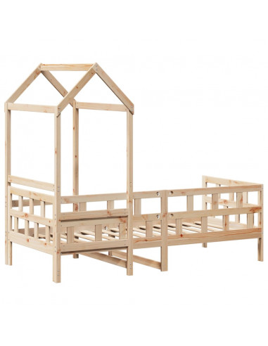 Dormeuse con Tetto 90x190 cm in Legno Massello di Pino