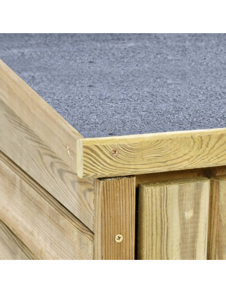 Rimessa Attrezzi da Giardino 163x50x171 cm in Pino Impregnato