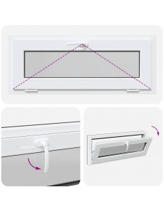 Finestra Seminterrato RISOR 100x40 cm Tilt 2 Vetri Antracite 2