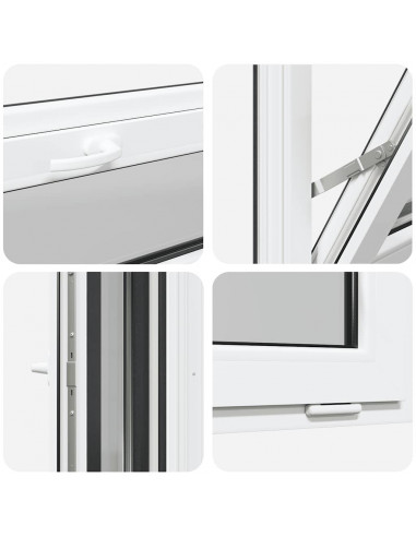 Finestra Seminterrato RISOR 100x40 cm Tilt 2 Vetri Antracite