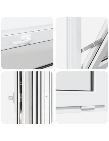 Finestra Seminterrato RISOR 100x40 cm Tilt 2 Vetri Bianco