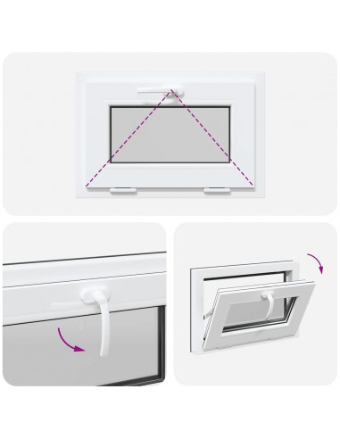 Finestra Seminterrato RISOR 60x40 cm Tilt 2 Vetri Antracite