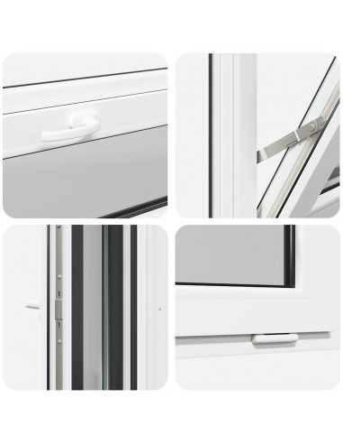 Finestra Seminterrato RISOR 60x40 cm Tilt 2 Vetri Antracite