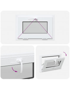 Finestra Seminterrato RISOR 60x40 cm Tilt 2 Vetri Bianco 2
