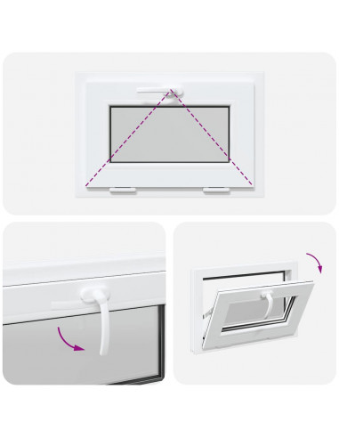 Finestra Seminterrato RISOR 60x40 cm Tilt 2 Vetri Bianco