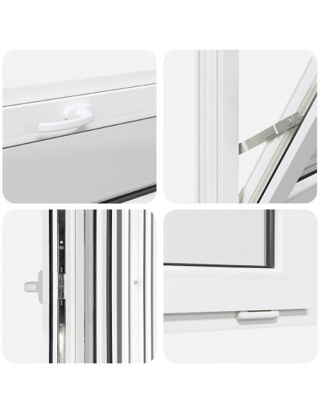 Finestra Seminterrato RISOR 60x40 cm Tilt 2 Vetri Bianco