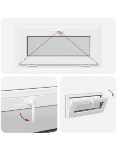 Finestra Seminterrato RISOR 80x40 cm Tilt 2 Vetri Antracite 2