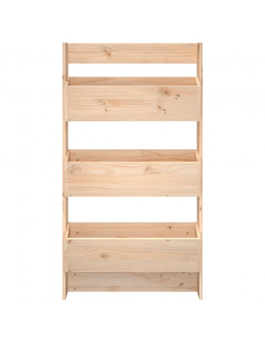 Fioriera a Muro 3 Ripiani 60x18,5x110cm Legno Massello di Pino