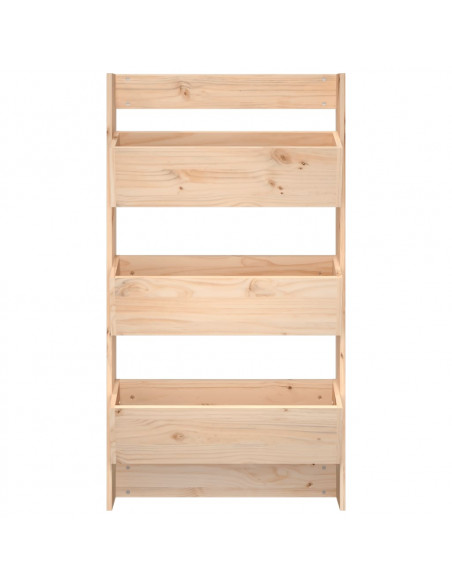 Fioriera a Muro 3 Ripiani 60x18,5x110cm Legno Massello di Pino