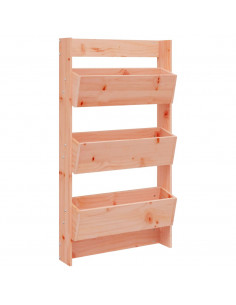 Fioriera a Muro 3 Ripiani 60x18,5x110cm Legno Massello Douglas