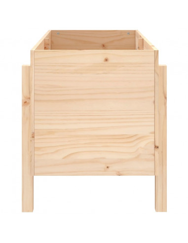 Fioriera Rialzata da Giardino 101x50x57 cm Legno Massello Pino