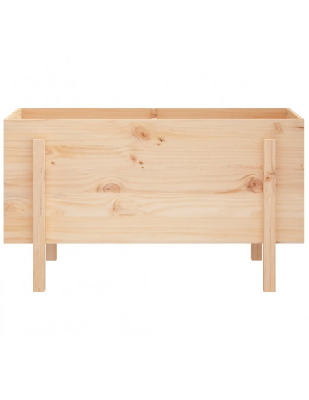 Fioriera Rialzata da Giardino 101x50x57 cm Legno Massello Pino