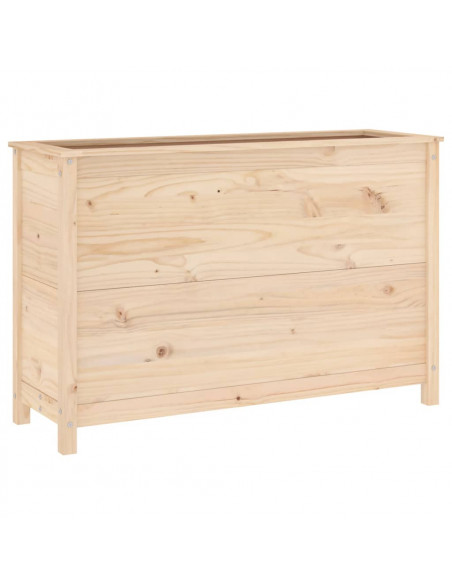 Fioriera Rialzata da Giardino 119,5x40x78cm Legno Massello Pino