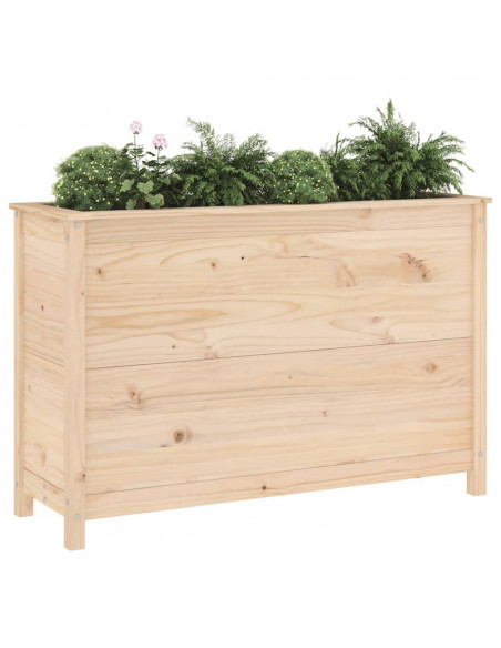 Fioriera Rialzata da Giardino 119,5x40x78cm Legno Massello Pino